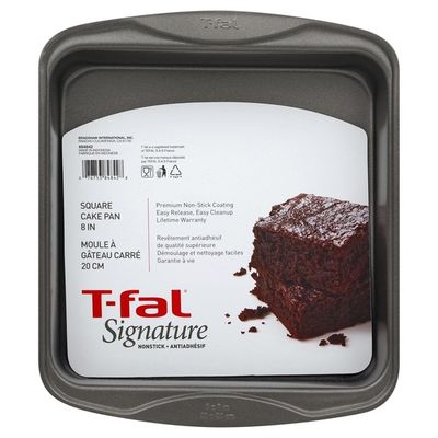T-Fal Pan, Cake, Nonstick, Square, 8 Inch