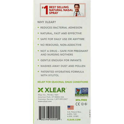 Xlear Nasal Spray, with Xylitol, Daily Relief