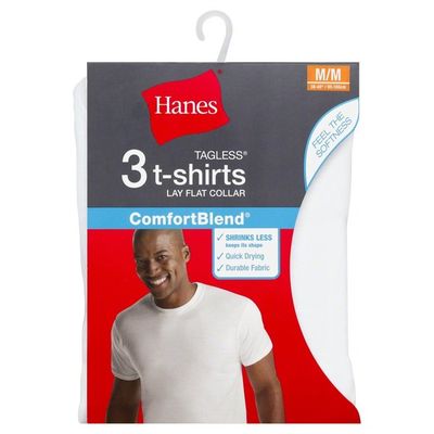 hanes lay flat t shirts