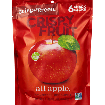 Crispy Green Crispy Fruit, All Apple, 6 Snack Packs