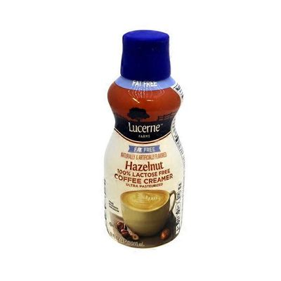 Lucerne Coffee Creamer, Fat Free, Hazelnut