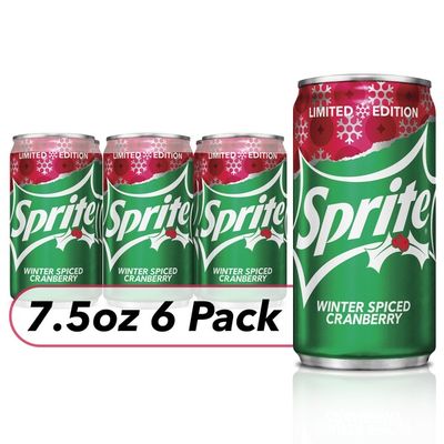 Sprite Winter Spiced Cranberry, Lemonlime And Cranberry Flavored Soda Pop Soft Drink