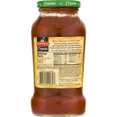 Bertolli Organic Tomato & Basil Sauce