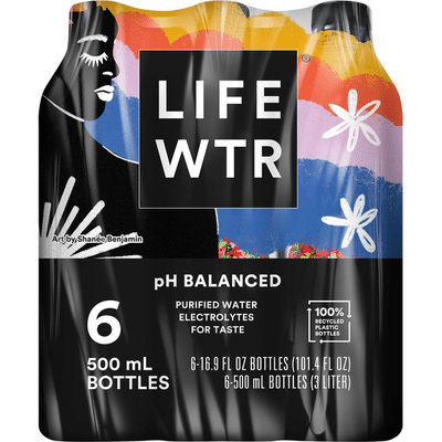 Life Wtr Purified Water, 6 Pack