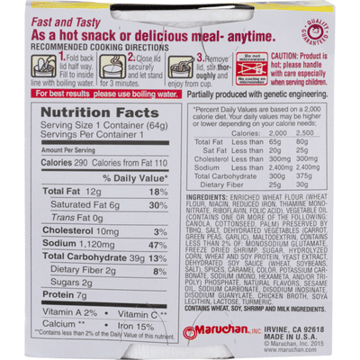 Maruchan Instant Lunch with Shrimp Ramen Noodle Soup