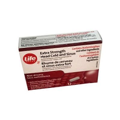 Life Brand Extra Strength Head, Cold, & Sinus Relief