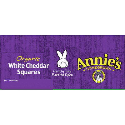 Annie's Organic White Cheddar Squares Baked Snack Crackers