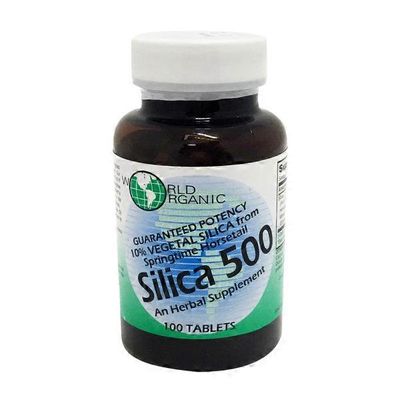 World Organic Silica 500 Herbal Supplement Tablets