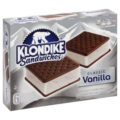 Klondike Ice Cream Sandwiches Vanilla