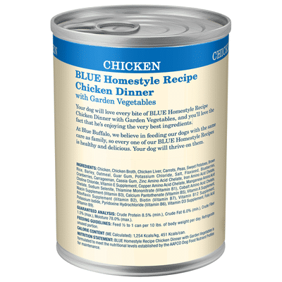 Blue Buffalo Homestyle Recipe Natural Adult Wet Dog Food, Chicken