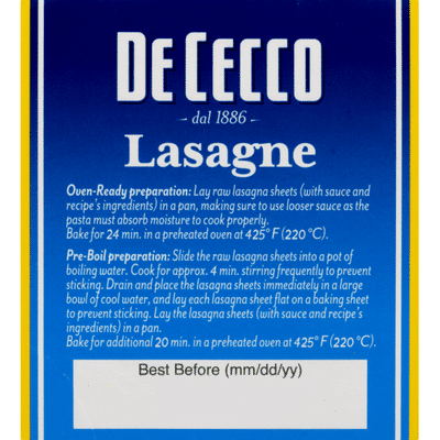 De Cecco Lasagne No. 1