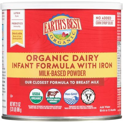 Earth's Best Organic Dairy Infant Formula with Iron