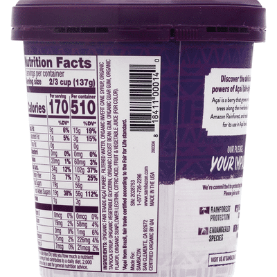 Sambazon Sorbet, Original Acai Berry