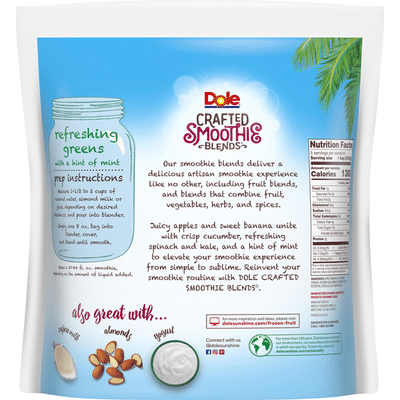 Dole Crafted Smoothie Blends Refreshing Greens with a Hint of Mint