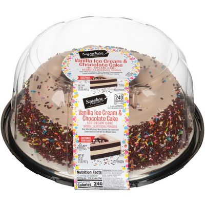 Signature Select Vanilla Ice Cream Chocolate Cake Ice Cream Cake 32 Oz Delivery Or Pickup Near Me Instacart