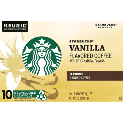 Starbucks Vanilla Flavored Ground Coffee K Cup Pods 10 Ct Instacart