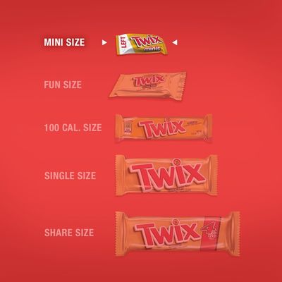 Twix Caramel Chocolate Cookie Bar Minis Size Summer Candy