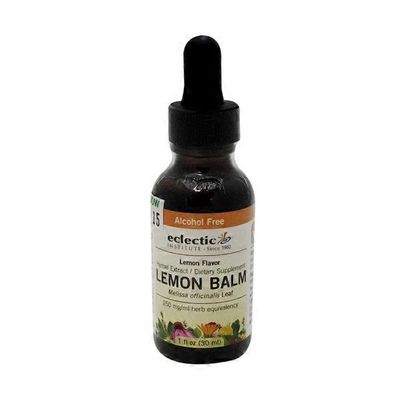 Eclectic Institute Lemon Balm Lemon Flavor Alcohol Free