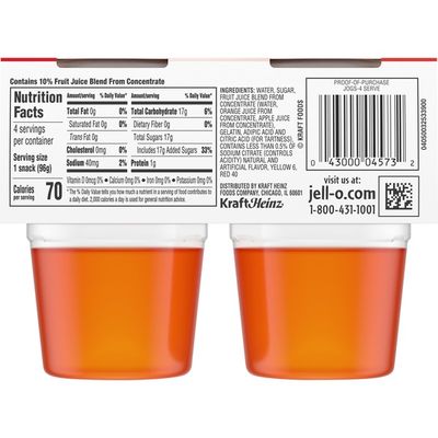 Jell-O Original Orange Ready-to-Eat Gelatin Snacks