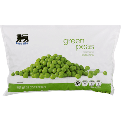 Food Lion Green Peas, Bag
