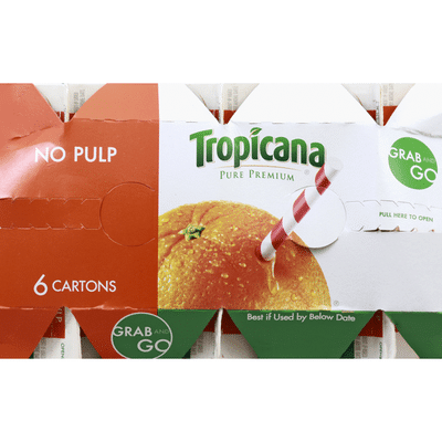 Tropicana Juice, 100% Orange, No Pulp