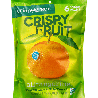 Crispy Green Crispy Fruit, All Tangerine, 6 Snack Packs