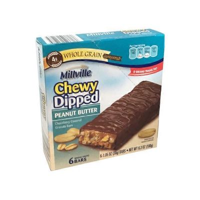 Millville Peanut Butter Chewy Dipped Granola Bars