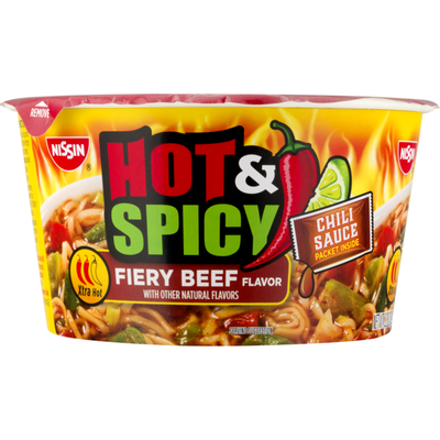 Nissin Ramen Noodle Soup Hot Spicy Fiery Beef Flavor 3 28 Oz Instacart
