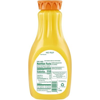 Tropicana Orange Original No Pulp 100% Juice