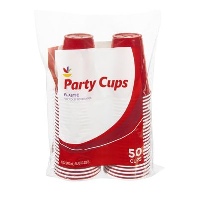 SB Party Cups Plastic Red - 16 OZ