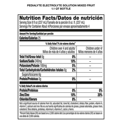 Pedialyte Electrolyte Solution Mixed Fruit