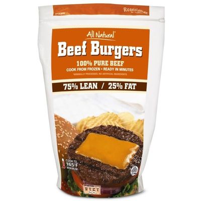 75% Lean 25% Fat Ground Beef Patties