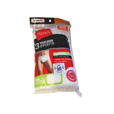 Hanes Briefs, M, 32-34 Inch, White