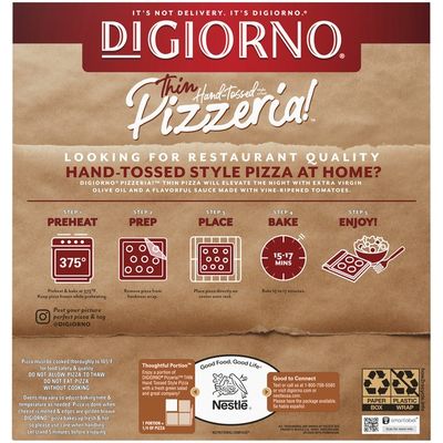 DiGiorno Pizzeria! Primo Pepperoni Frozen Pizza on a Thin Hand-Tossed Style Crust
