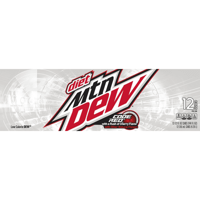 Mountain Dew Diet Code Red Cherry Soda 12 Fl Oz Instacart