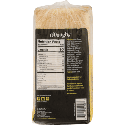 O'Doughs Bread, White, Gluten Free, Vegan