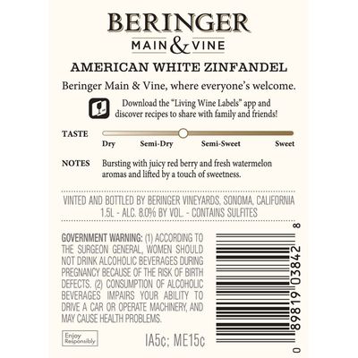 Beringer Main & Vine™ White Zinfandel Pink Wine