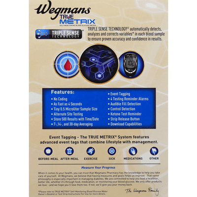 Wegmans Blood Glucose Meter, True Metrix