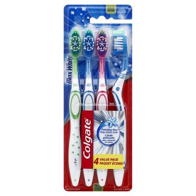 Colgate Toothbrushes, Max White, Medium, Value Pack