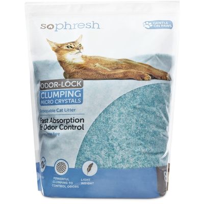 So Phresh Turquoise Scoopable Odor-Lock Clumping Micro Crystal Cat Litter