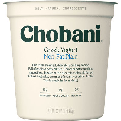 Chobani Yogurt, Greek, Non-Fat, Plain