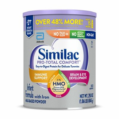 Similac Pro-Total Comfort Non-GMO with HMO Infant Formula with Iron Can