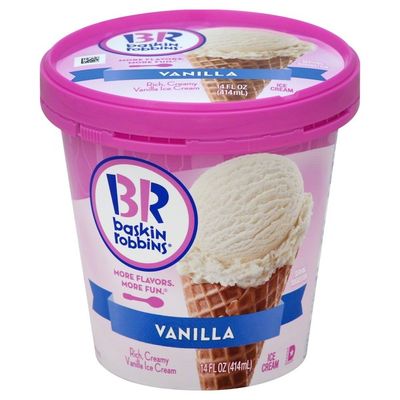 Baskin Robbins Ice Cream Vanilla 14 Oz Instacart