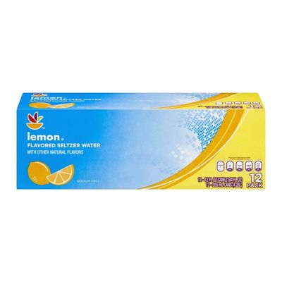 Ahold Lemon Seltzer Water - 12 CT