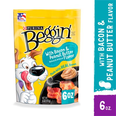 Purina Beggin' Strips Real Meat Dog Treats, With Bacon & Peanut Butter Flavor