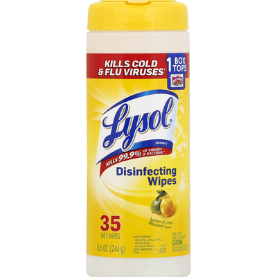 Lysol Disinfecting Wipes, Lemon & Lime Blossom Scent