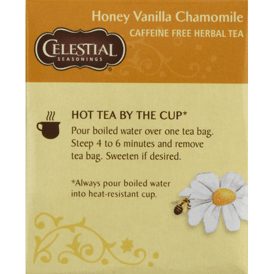 Celestial Seasonings Honey Vanilla Chamomile Caffeine Free Herbal Tea Bags