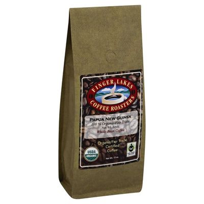 Finger Lakes Coffee Roasters Coffee, Organic/Fair Trade Certified, Whole Bean, Papua New Guinea