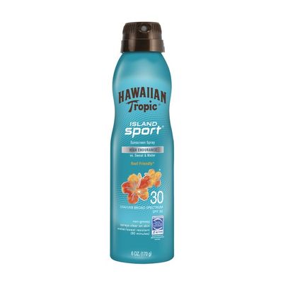 Hawaiian Tropic Island Sport Clear Spray Reef Safe Sunscreen Broad Spectrum