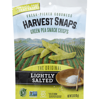Harvest Snaps Green Pea Snack Crisps, Original, Lightly Salted